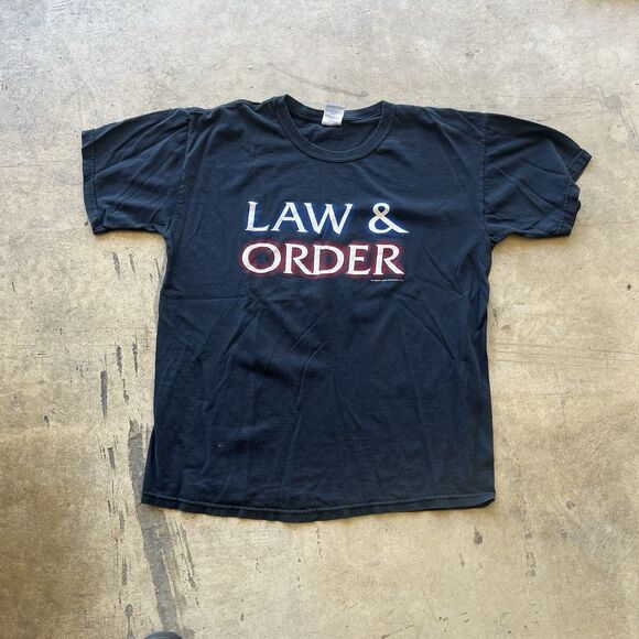 Vintage 2001 Law & Order NBC Promo T Shirt SZ L Drama TV - Picture 1 of 4